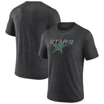 Men's Charcoal Dallas Stars Wraparound Tri-Blend T-Shirt