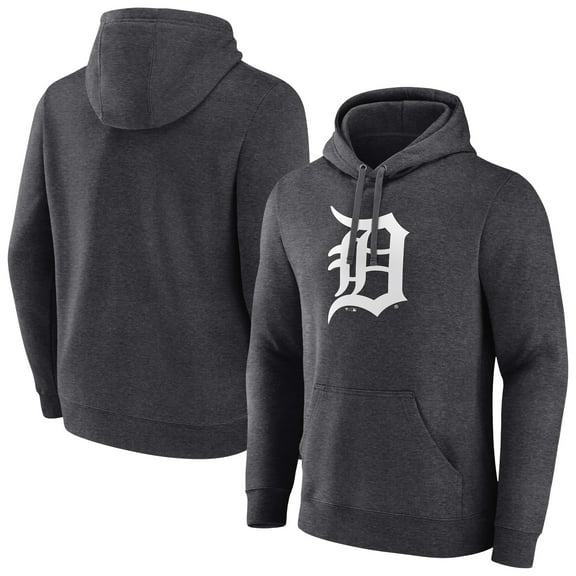 Men's Charcoal Detroit Tigers Monochrome Pullover Hoodie