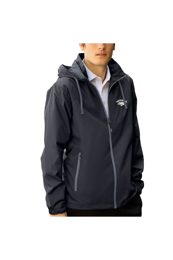 Men's Charcoal/Gray Nevada Wolf Pack Club Full-Zip Hooded Jacket
