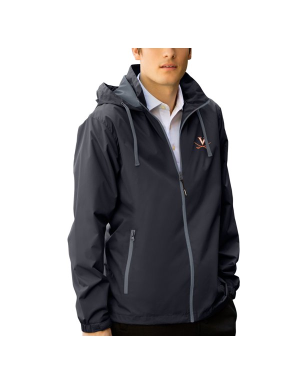 Men's Charcoal/Gray Virginia Cavaliers Club Full-Zip Hooded Jacket