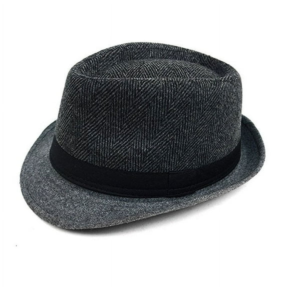 Men’s Charcoal Herringbone Fall/ Winter Fedora