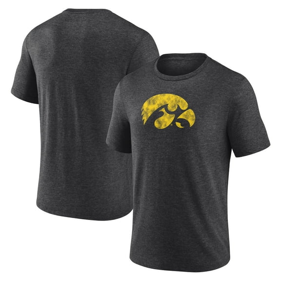 Men's Charcoal Iowa Hawkeyes Classic Primary Tri-Blend T-Shirt
