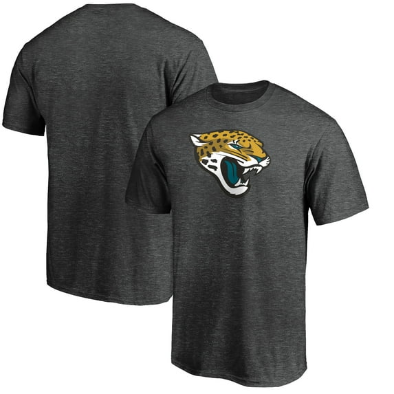 Men's Fanatics Heather Charcoal Jacksonville Jaguars Primary Logo T-Shirt