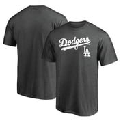 Mens Charcoal Los Angeles Dodgers Team Lockup T-Shirt