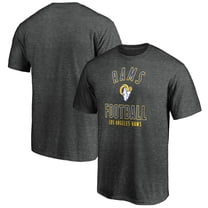 Men's  Charcoal Los Angeles Rams Nickname Arc T-Shirt