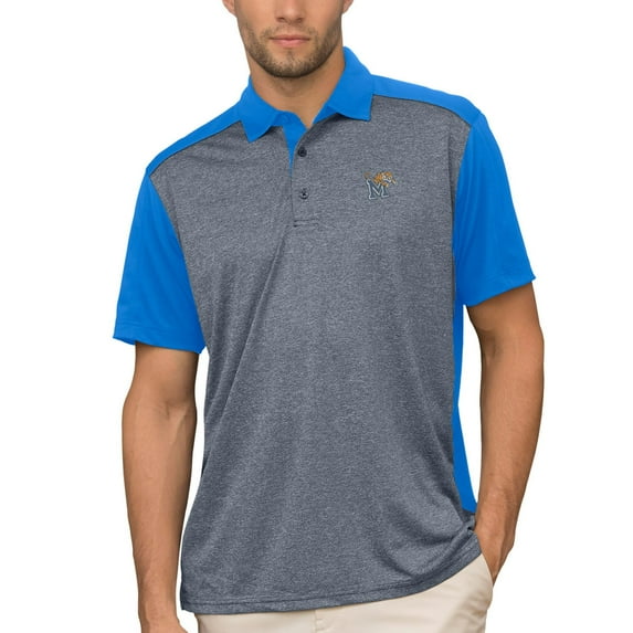 Men's Charcoal Memphis Tigers Vansport Two-Tone Polo