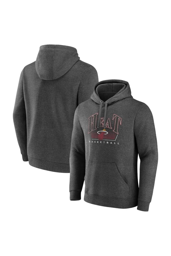 Men's Charcoal Miami Heat Selection Pullover Hoodie