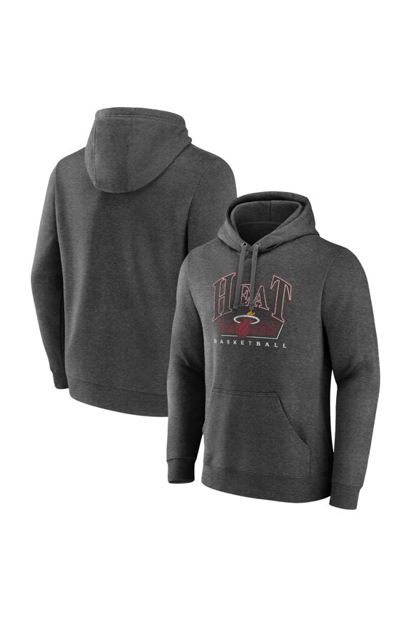 Men's Charcoal Miami Heat Selection Pullover Hoodie