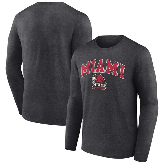 Men's Charcoal Miami University RedHawks Campus Long Sleeve T-Shirt