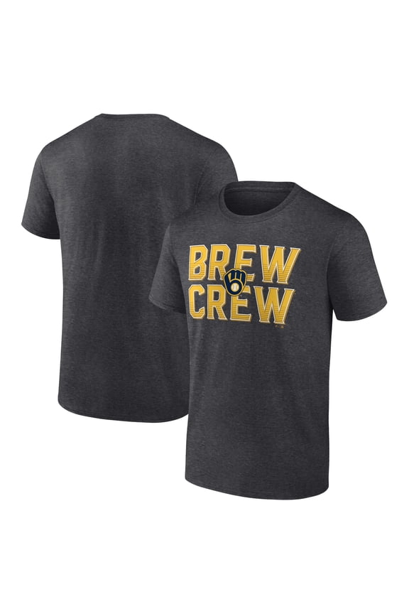 Men's Charcoal Milwaukee Brewers Brew Crew Fancy T-Shirt