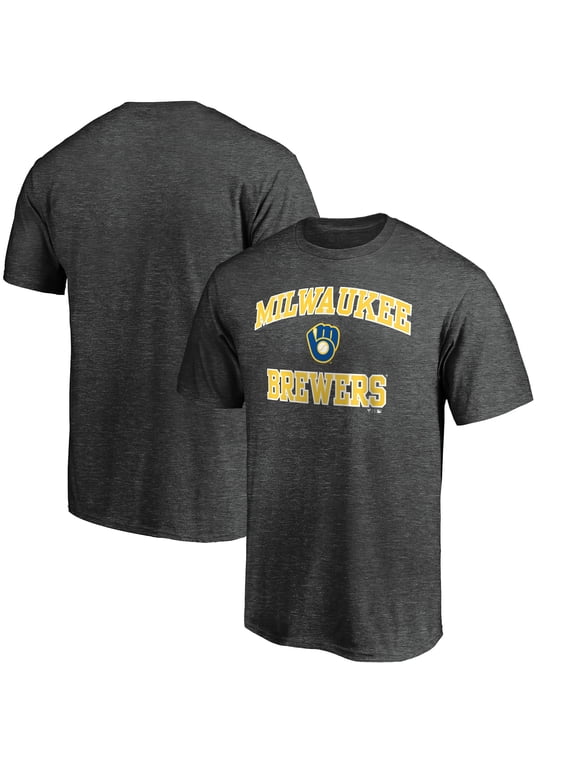 Men's Charcoal Milwaukee Brewers Heart & Soul T-Shirt