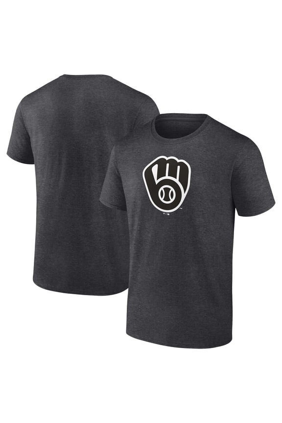 Men's Charcoal Milwaukee Brewers Monochrome T-Shirt