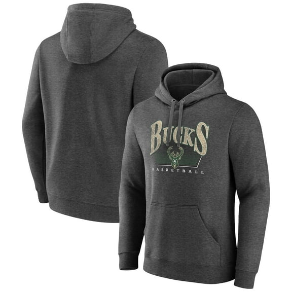 Men's Charcoal Milwaukee Bucks Selection Pullover Hoodie