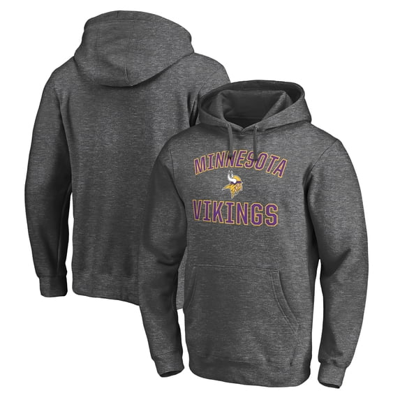 Men's Charcoal Minnesota Vikings Victory Arch Pullover Hoodie
