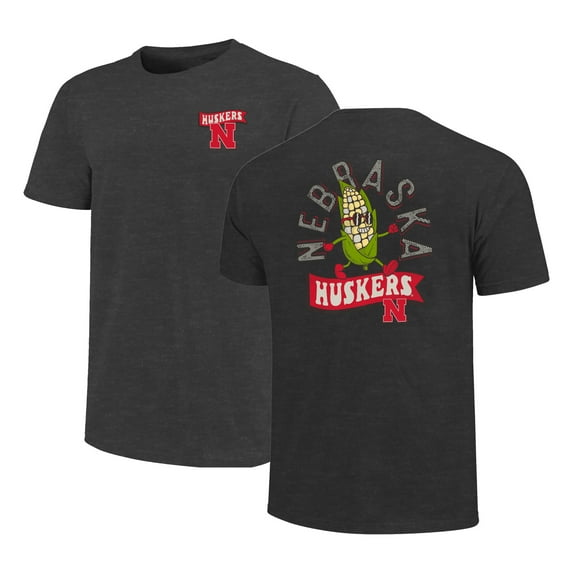 Men's Charcoal Nebraska Huskers Big & Tall Retro Character Hyper Local Core T-Shirt