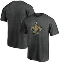 Men's Fanatics Heather Charcoal New Orleans Saints Primary Logo T-Shirt