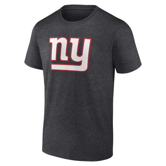 Men's Fanatics Heather Charcoal New York Giants Primary Logo T-Shirt