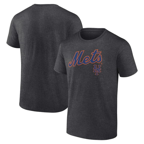 Men's Charcoal New York Mets Team Lockup T-Shirt