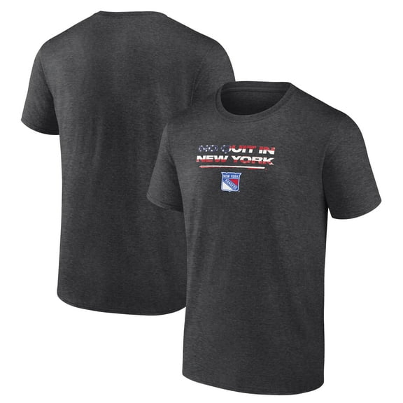 Men's  Charcoal New York Rangers Stars and Stripes T-Shirt