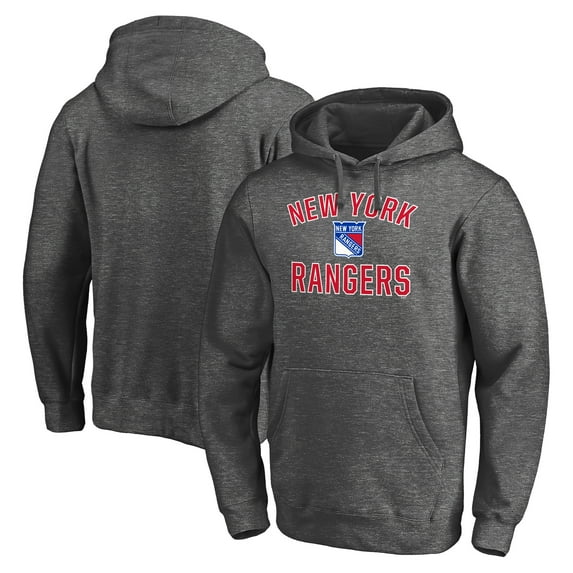 Men's Charcoal New York Rangers Victory Arch Pullover Hoodie
