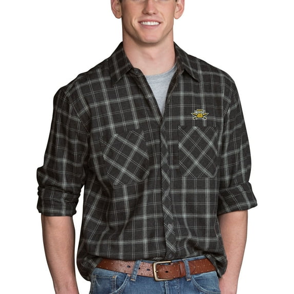 Men's Charcoal Northern Kentucky University Norse Brewer Flannel Long Sleeve Shirt