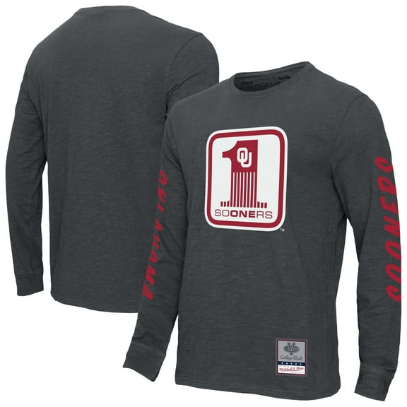 Men's Charcoal Oklahoma Sooners Legacy Cotton Long Sleeve T-Shirt