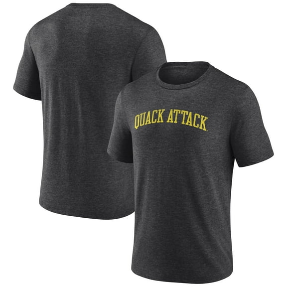 Men's Charcoal Oregon Ducks Arch Battle Cry Tri-Blend T-Shirt