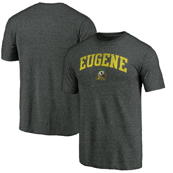Men's Charcoal Oregon Ducks Arched City Tri-Blend T-Shirt