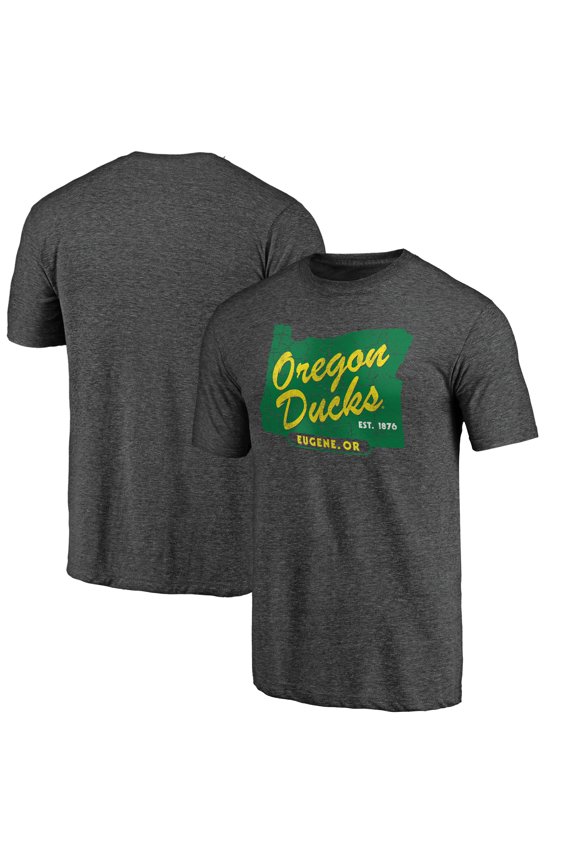 Men's Charcoal Oregon Ducks Native Tri-Blend T-Shirt
