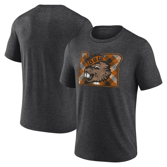 Men's Charcoal Oregon State Beavers Fearless Start Tri-Blend T-Shirt