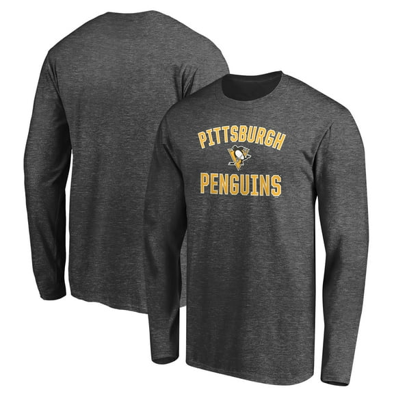 Men's Charcoal Pittsburgh Penguins Victory Arch Long Sleeve T-Shirt