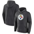 thumbnail image 1 of Men's Charcoal Pittsburgh Steelers Primary Team Logo Fitted Pullover Hoodie, 1 of 3