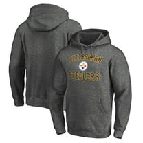 Men's Charcoal Pittsburgh Steelers Victory Arch Pullover Hoodie