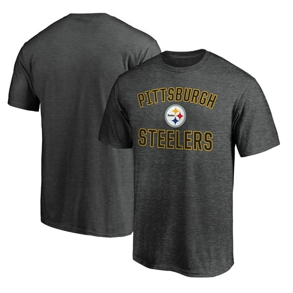 Men's Fanatics Heather Charcoal Pittsburgh Steelers Victory Arch T-Shirt