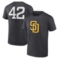thumbnail image 1 of Men's Charcoal San Diego Padres Jackie Robinson Day Name & Number T-Shirt, 1 of 3