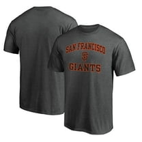 Men's Charcoal San Francisco Giants Heart & Soul Team Logo T-Shirt