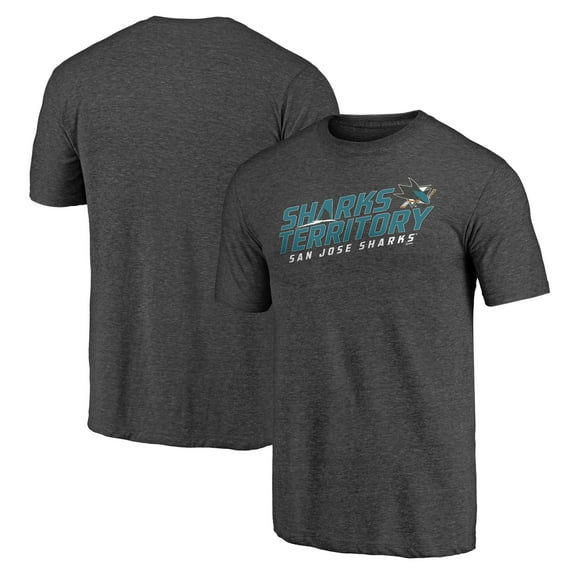 Men's Charcoal San Jose Sharks Shoot to Score Tri-Blend T-Shirt