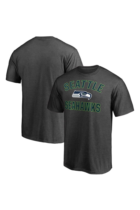Men's Fanatics Heather Charcoal Seattle Seahawks Victory Arch T-Shirt