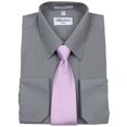 thumbnail image 1 of Men's Charcoal Solid Dress Shirt and Tie Set, 1 of 1