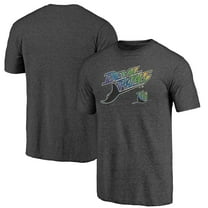 Men's Charcoal Tampa Bay Rays Cooperstown Series Sweep Tri-Blend T-Shirt