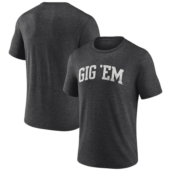 Men's Charcoal Texas A&M Aggies Arched Battle Cry Tri-Blend T-Shirt