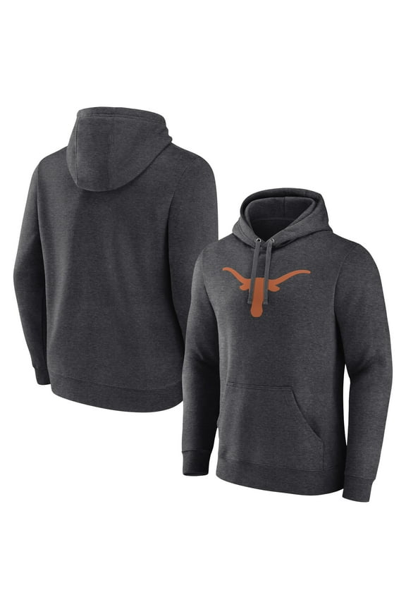 Men's Charcoal Texas Longhorns Logo Pullover Hoodie