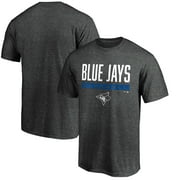 Mens Charcoal Toronto Blue Jays Win Stripe Logo T-Shirt