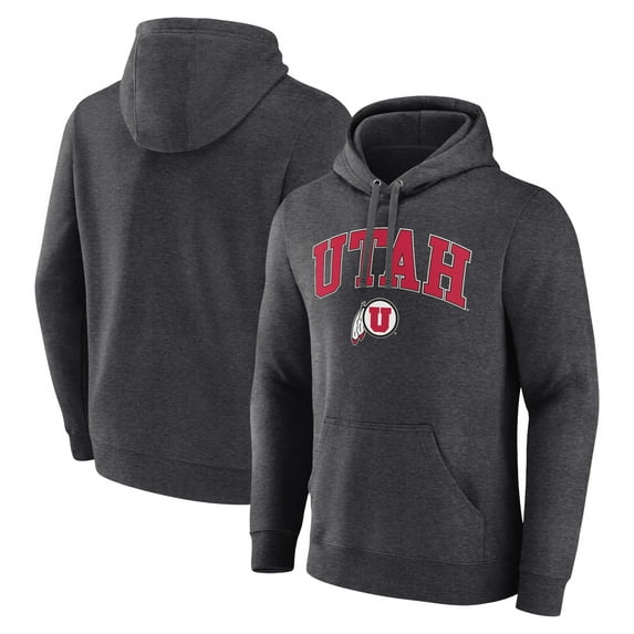 Men's Charcoal Utah Utes Campus Pullover Hoodie