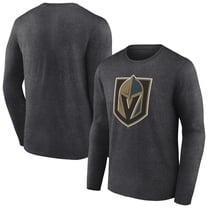 Men's Charcoal Vegas Golden Knights Primary Logo Long Sleeve T-Shirt