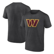 Men's Fanatics Heather Charcoal Washington Commanders Primary Logo T-Shirt