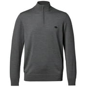 Men's Charles Tyrwhitt Gray New York Jets Merino Quarter-Zip Pullover Sweater