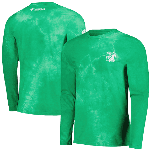 Men's Charly  Green Club Leon Tie-Dye Long Sleeve T-Shirt