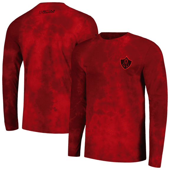 Men's Charly Red Club Atlas Tie-Dye Long Sleeve T-Shirt