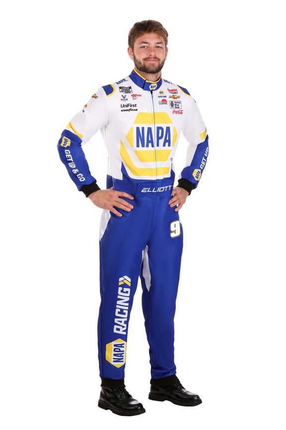Men's Chase Elliott New NAPA Uniform NASCAR Costume
